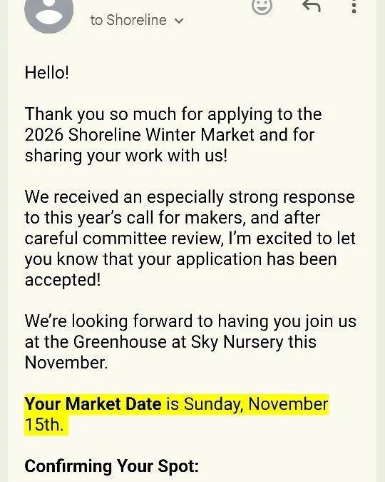 Excited to be accepted to the winter market at Sky Nursery. Save the date Sunday 11/15/2026
 #handcrafted #thewildgem