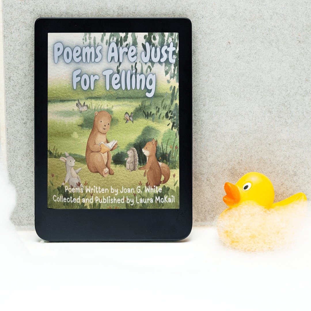Do you have little ones at home?  Young children or grandchildren? 

The book, Poems Are Just for Telling, is perfect for wind down time at the end of your busy day. 

Dinner ✅
Bathtime ✅
Bed time reading ✅

Get your copy now on Amazon or visit my we