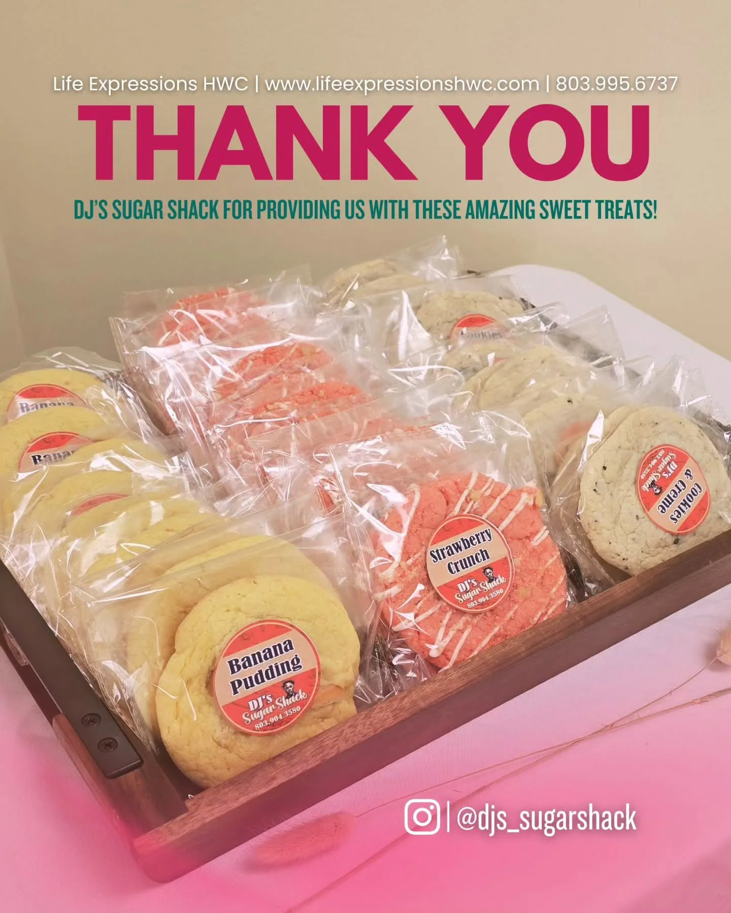 Open House Highlights | DJ's Sugar Shack

A huge thank you to DJ&rsquo;s Sugar Shack for delighting us with their absolutely delicious Banana Pudding, Strawberry Crunch, and Cookies &amp; Creme cookies! 🍌🍓🍪 Every flavor was a treat, and we enjoyed