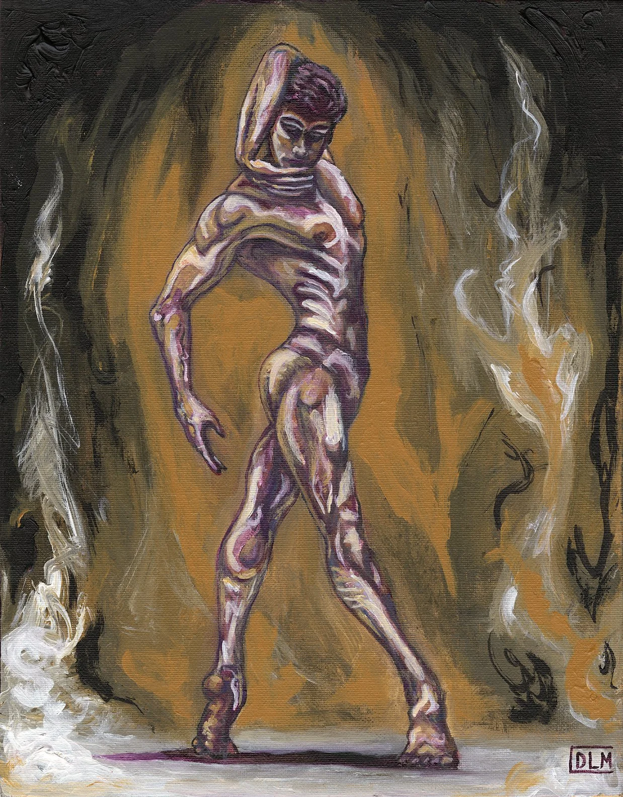 Raul, 2024  
Acrylic on Canvas Panel 
12.50” x 15.50” (Framed) 
$900