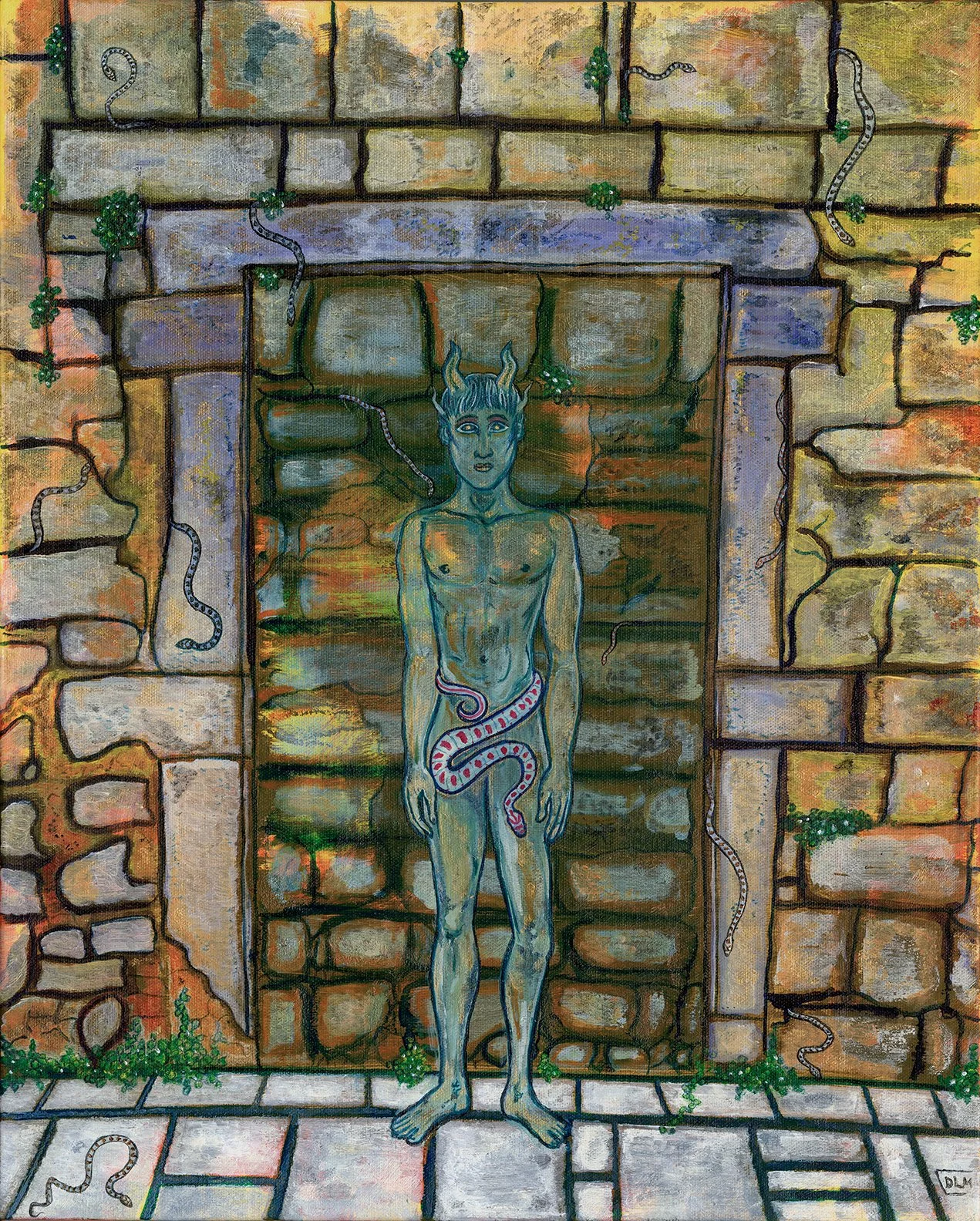 The Door To Nowhere  
Acrylic and Watercolor on Canvas 
21.00" x 25.00" (framed) 
$1900