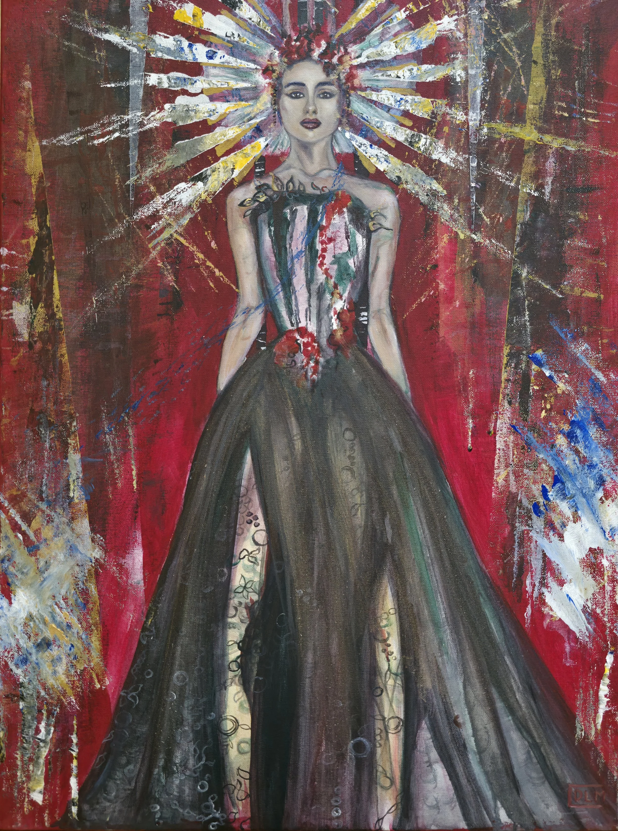 The Empress, 2025  
Acrylic on Canvas  
23" x 29" (framed)  
$1400  