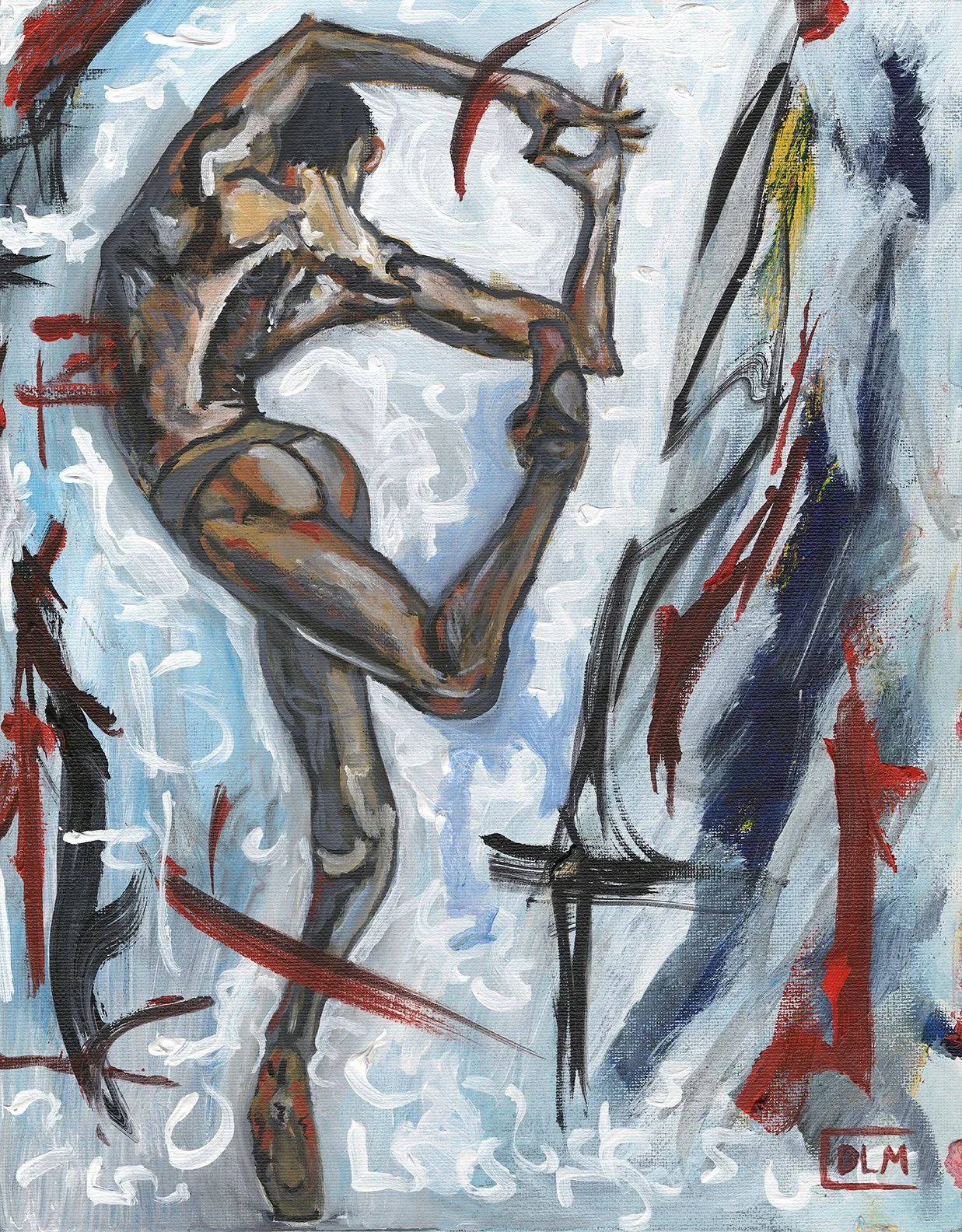 Julio, 2024  
Acrylic on Canvas Panel 
12.50” x 15.50” (Framed) 
$900