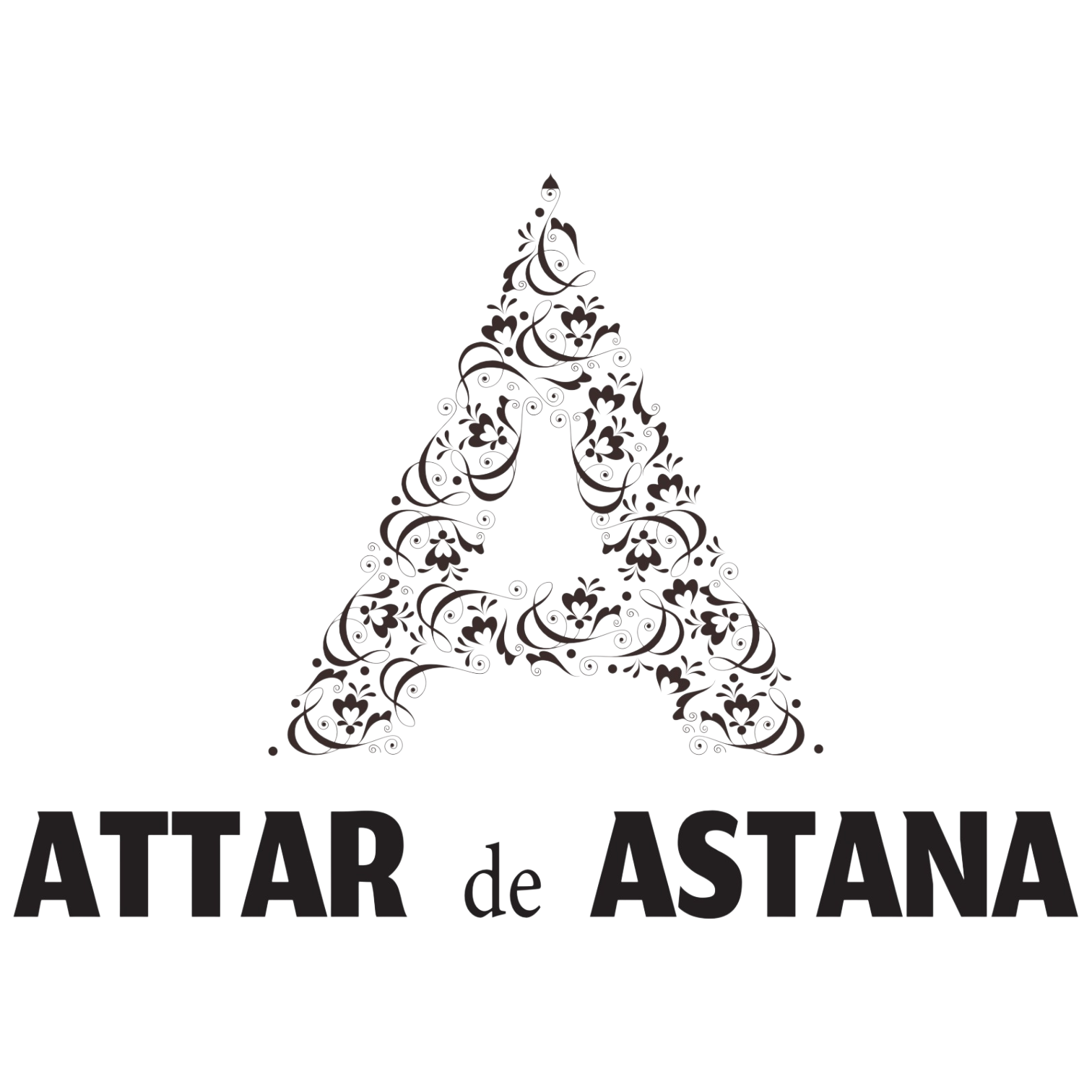 Logo of the ATAR de ASTANA event featuring a stylized black and white abstract geometric shape resembling a pine tree, with the text 'ATAR de ASTANA' beneath it.
