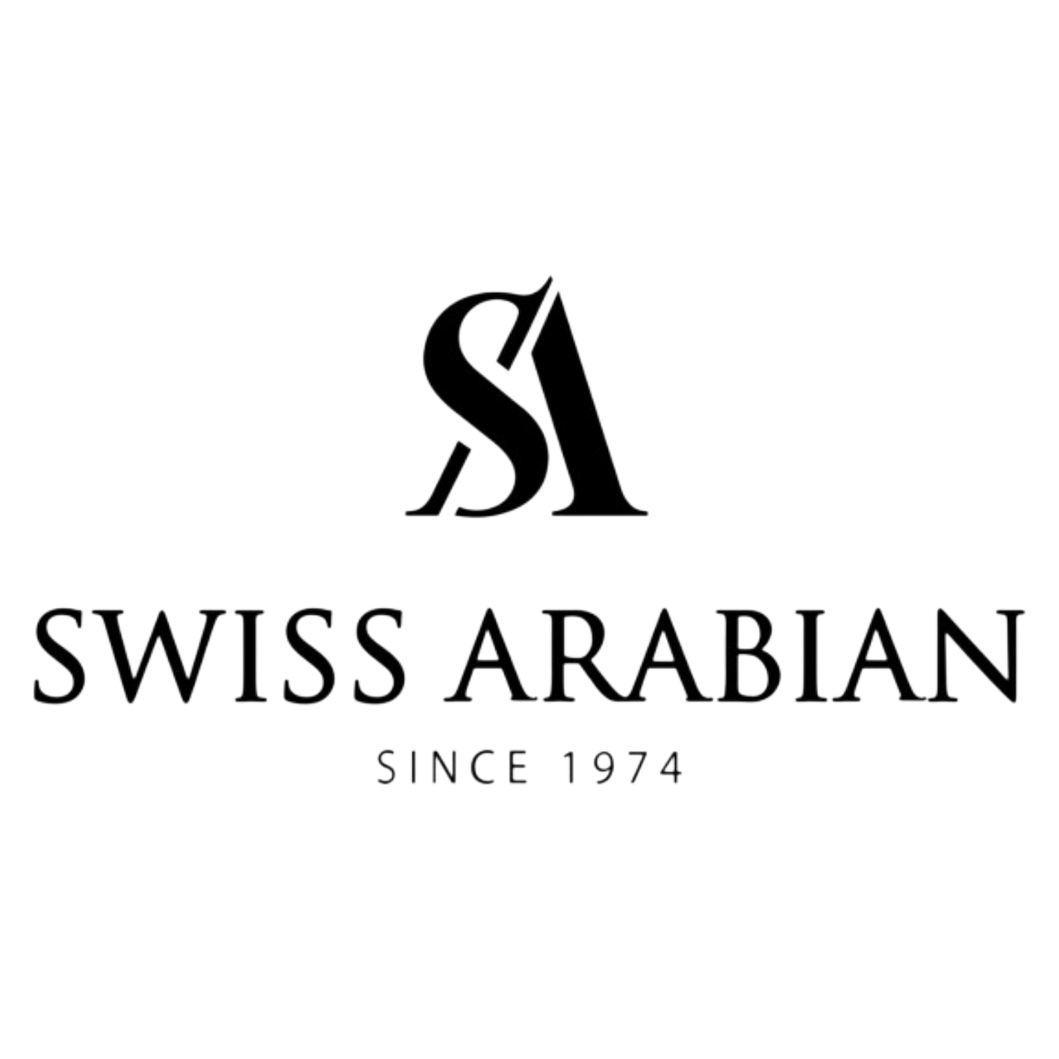 Logo of Swiss-Arabian, a company established in 1974.