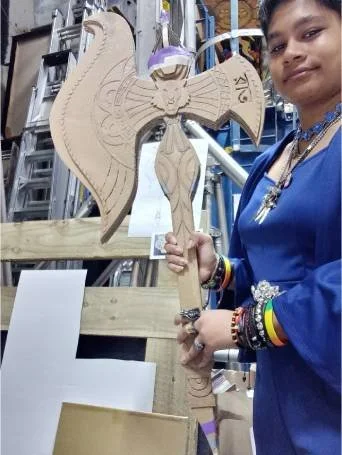 Myself holding the final maquette.