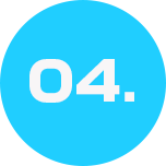 White number "04." on a bright blue background.