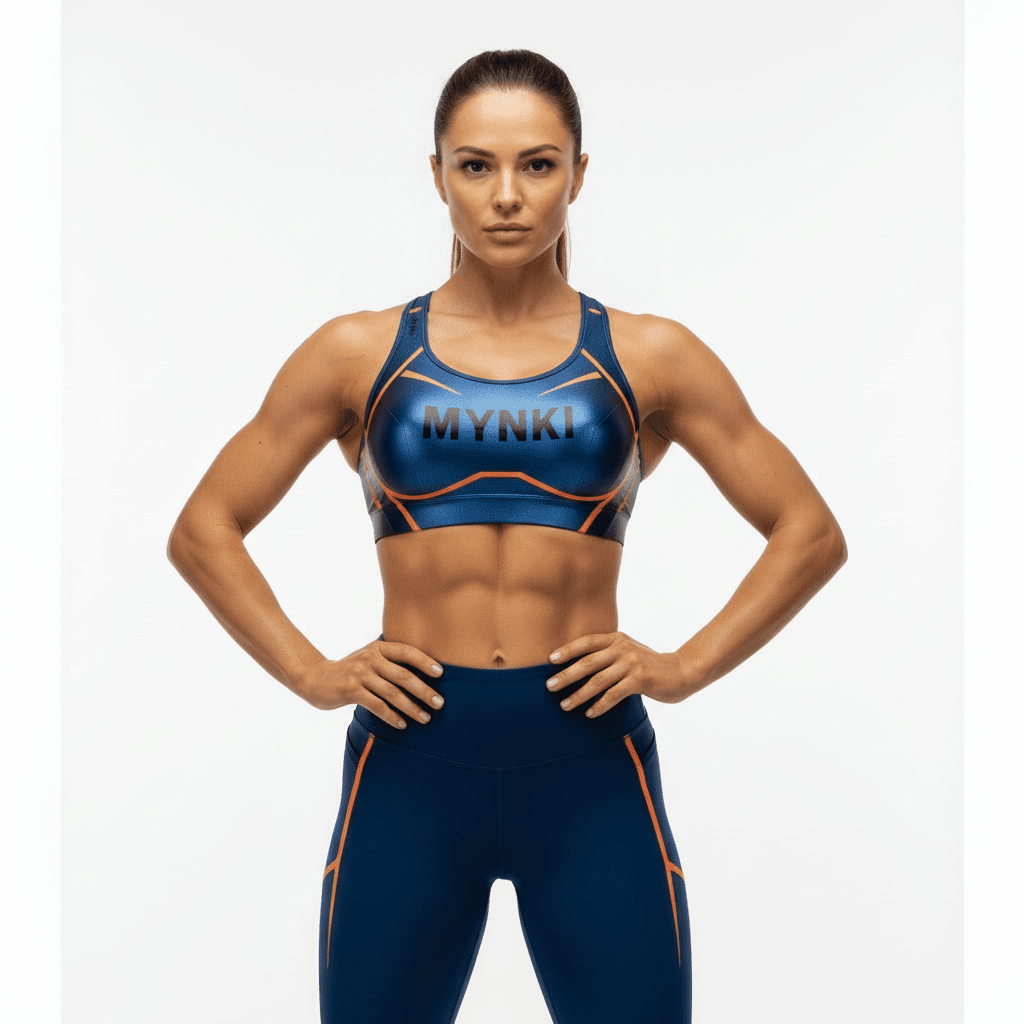 Athlete demonstrating calibrated posture and physical readiness within a system-driven performance model.
