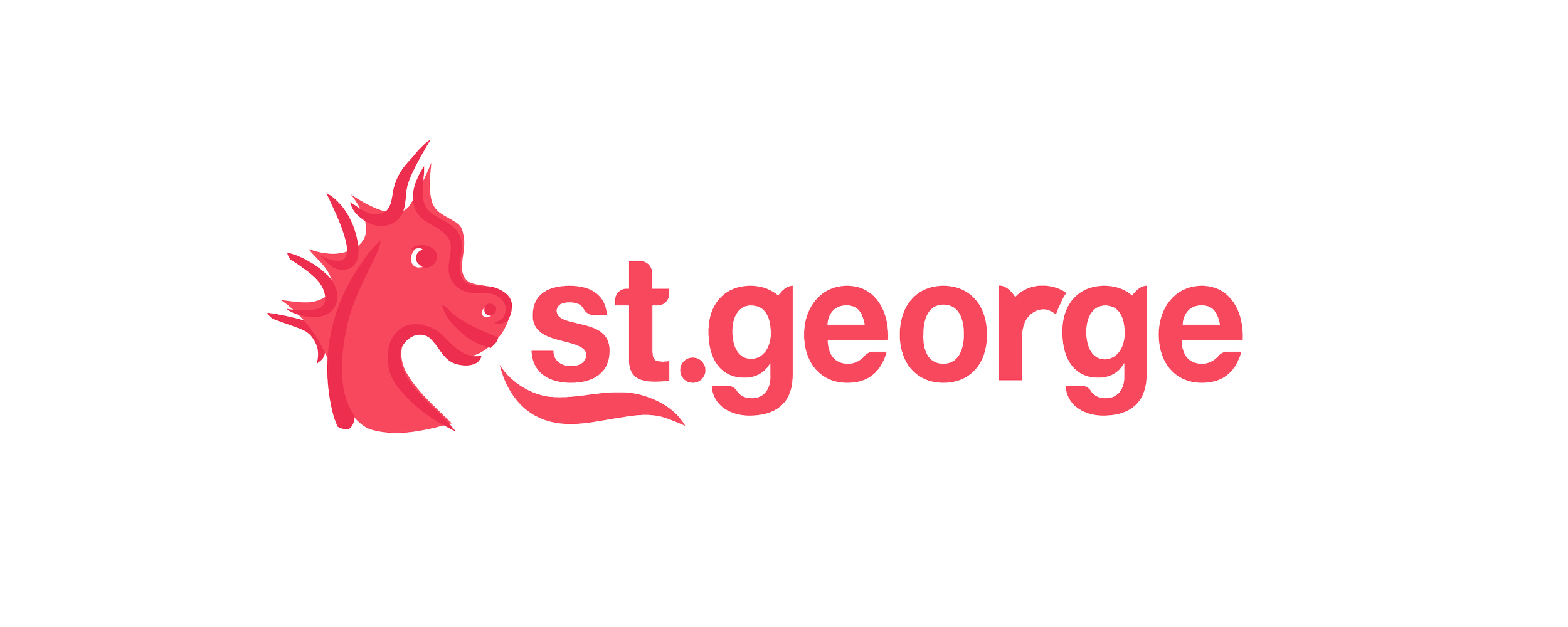 Logo of St. George Bank with a red dragon icon next to the text "st.george."