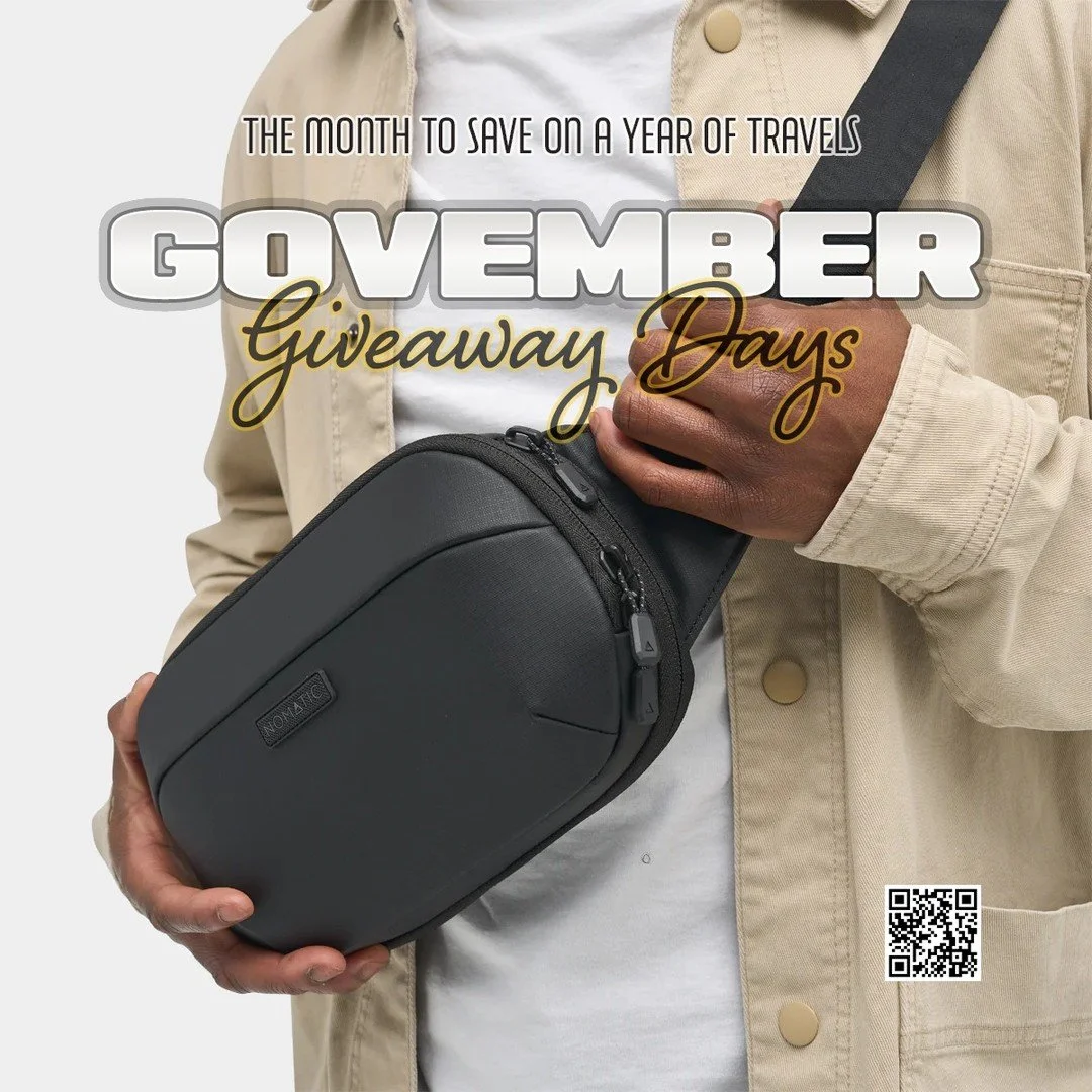 Ding, ding, Nomatic sling! In our first Govember giveaway, Michael Lewis wins this $80 charcoal Nomatic Navigator RS 1L Sling: sleek, functional, and built for travelers who love light weight and hate clutter. 

Phil and Colt have both been carrying 