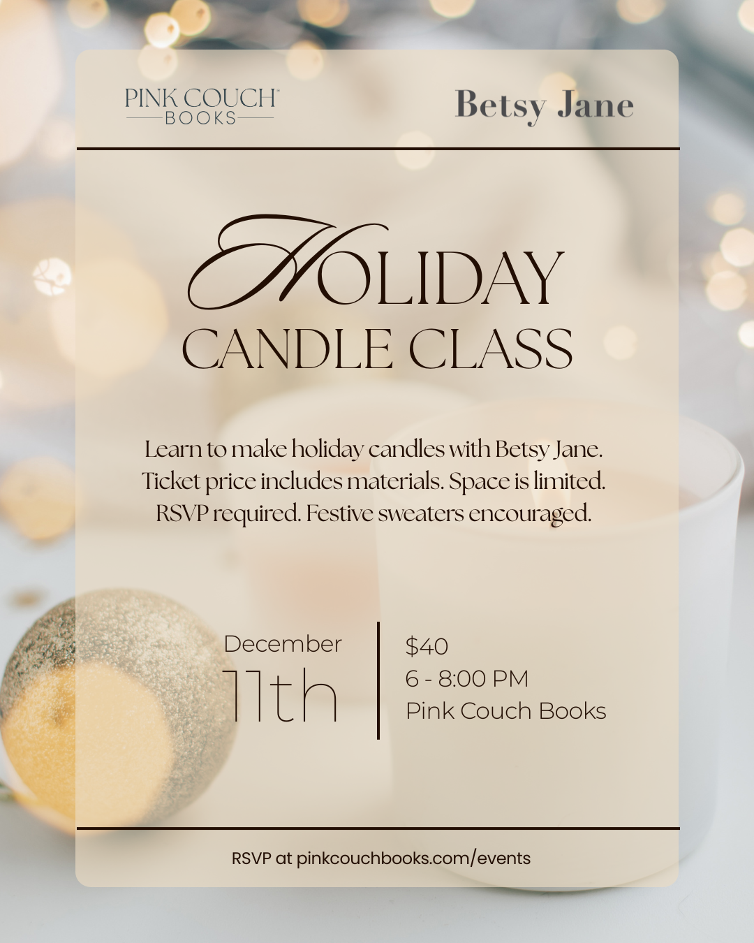Candle Making Class