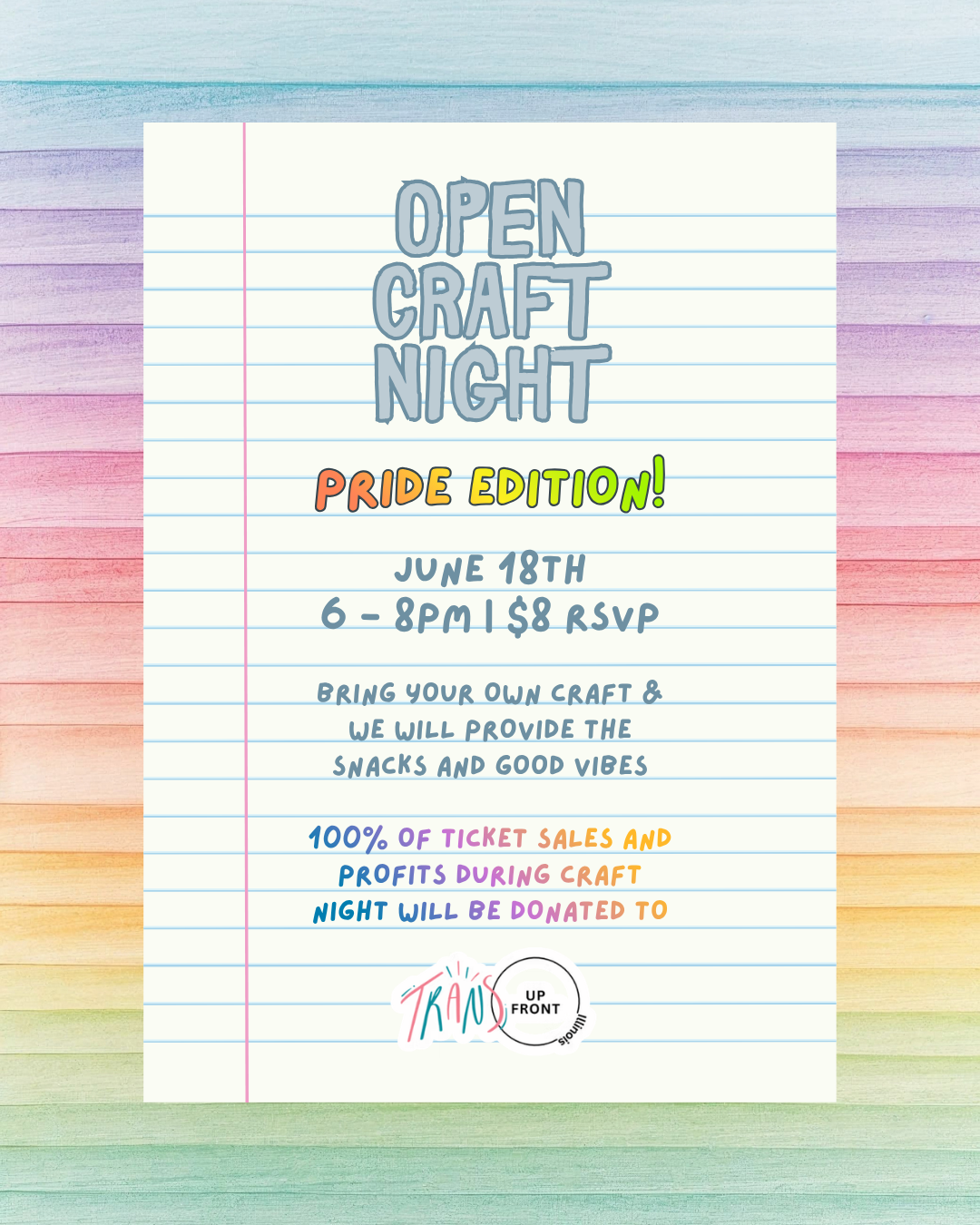 Open Craft Night - Pride Edition!