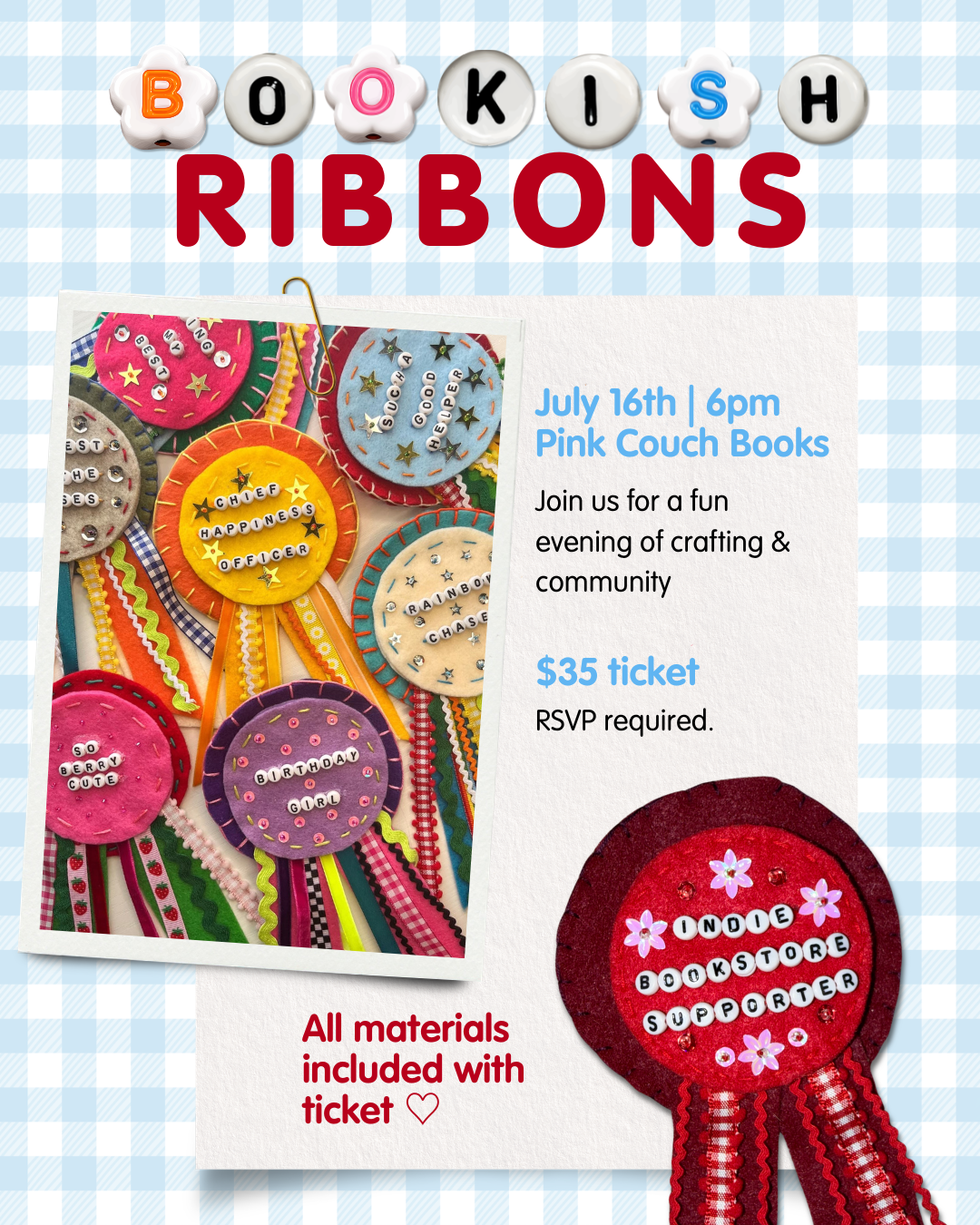 Bookish Ribbons class