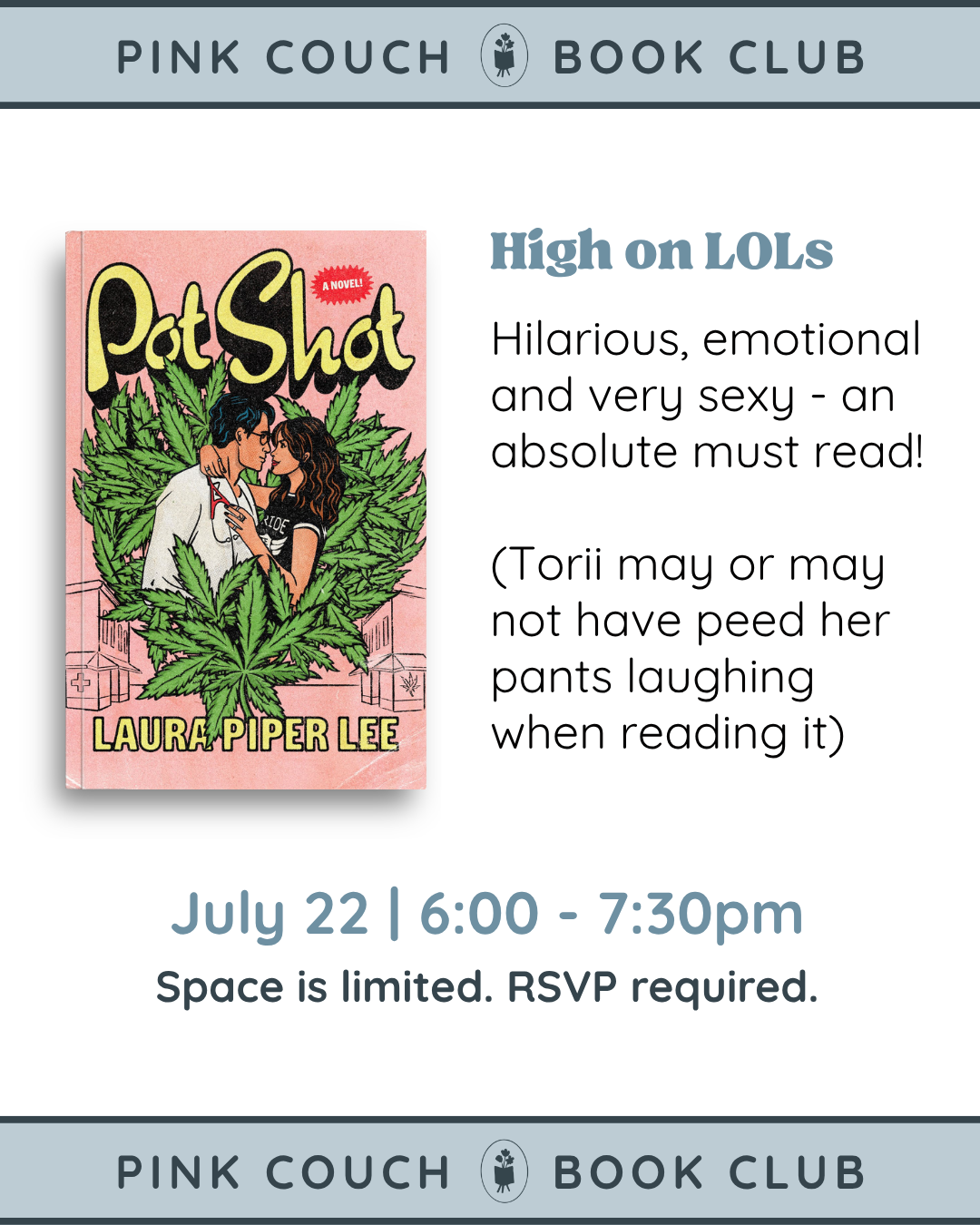 Pink Couch Book Club - Pot Shot