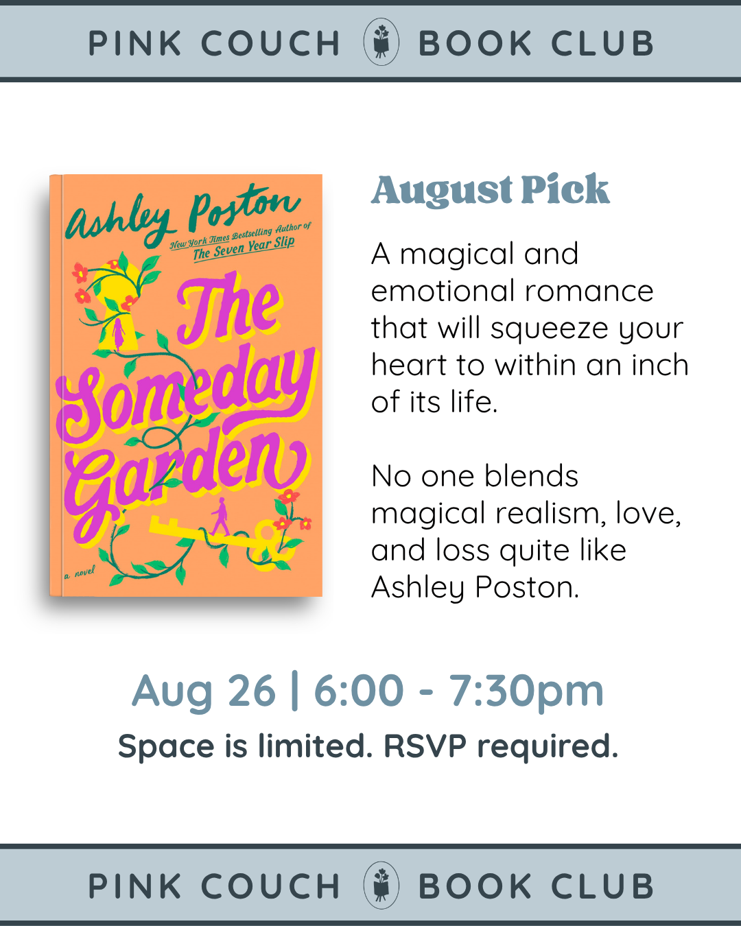 Pink Couch Book Club - The Someday Garden