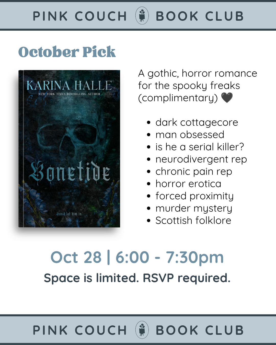 Pink Couch Book Club - Bonetide