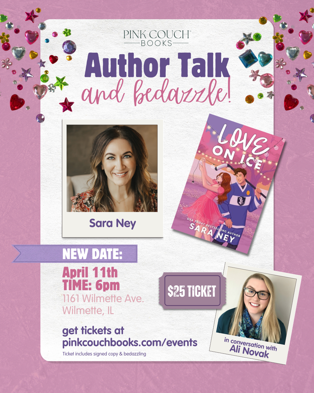 Sara Ney: Author Talk and Bedazzle. In conversation with Ali Novak