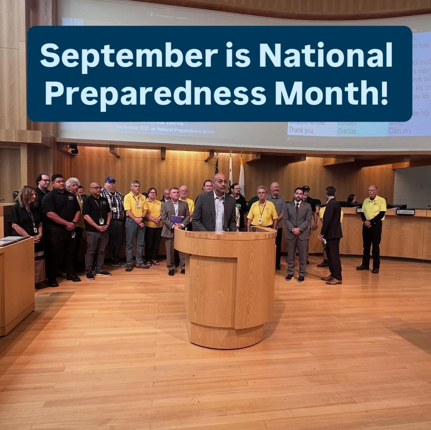 Today, Councilmember Candelas and I proclaimed September as National Preparedness Month to raise awareness about the importance of preparing for disasters and emergencies. Community Emergency Response Teams (CERT) are great ways to prepare with neigh
