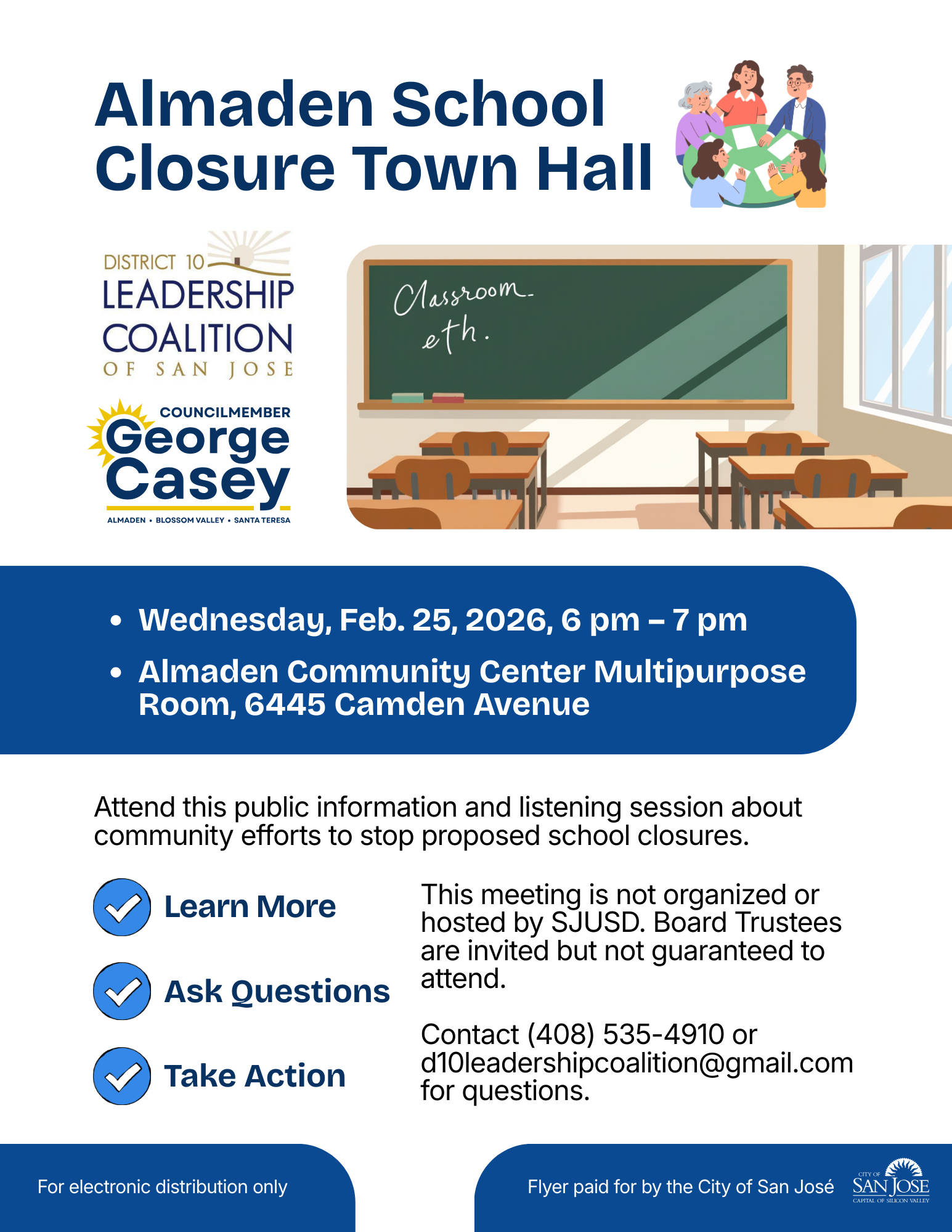 Almaden School Closure Town Hall