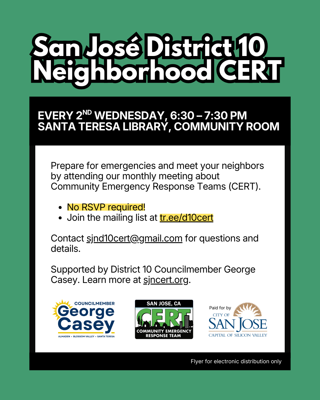  District 10 Neighborhood CERT Meeting
