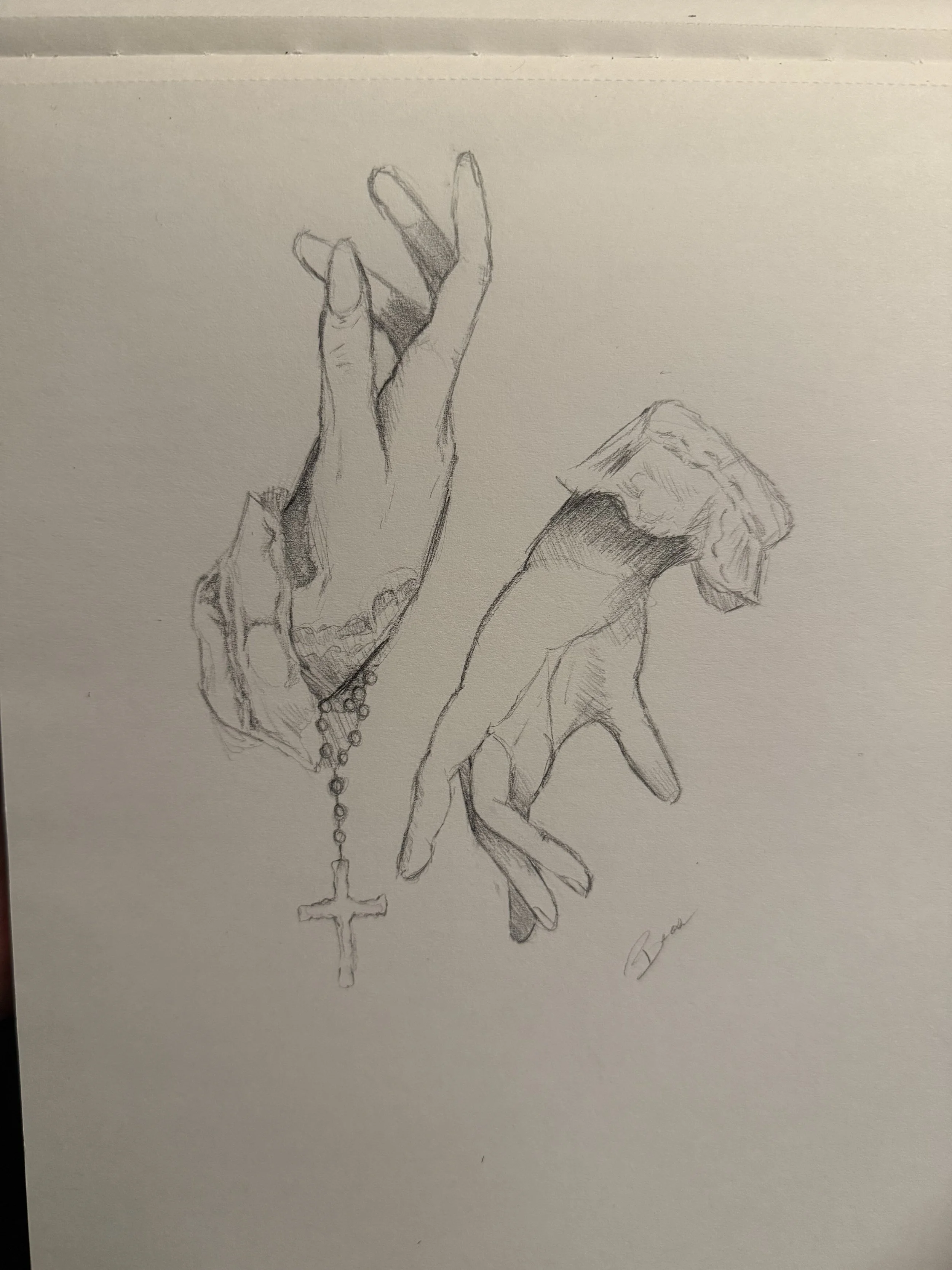 pencil hand study. 2025.