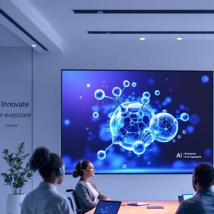 Microsoft Surface Pro XL and a projector displayed together, representing a versatile setup for professional presentations.