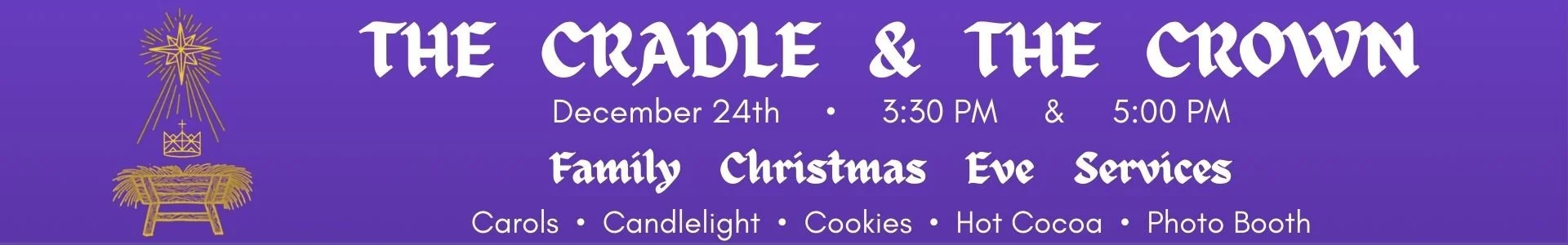 Family Christmas Eve 2025 Services at 3:30 PM and 5:00 PM Princeton, IL at The People Church - Carols, Candlelight, Cookies, Hot Cocoa, Photo Booth