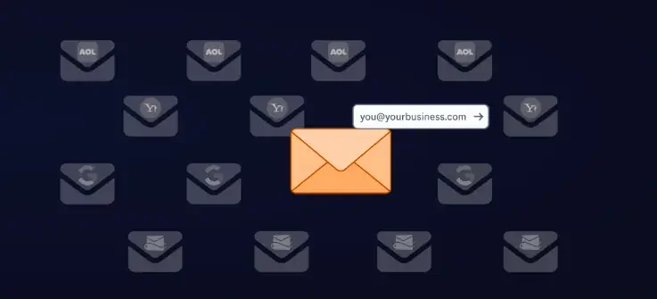 An illustration of multiple email icons with a large central email icon being sent to a specified email address.