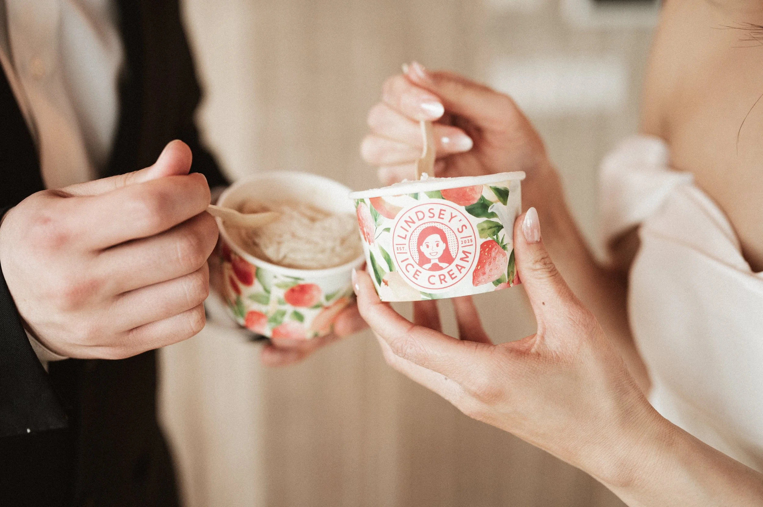 Custom ice cream dessert flavors for Chicago wedding and catering