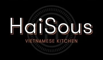 Logo for Hai Sous Vietnamese Kitchen with black background and white text.