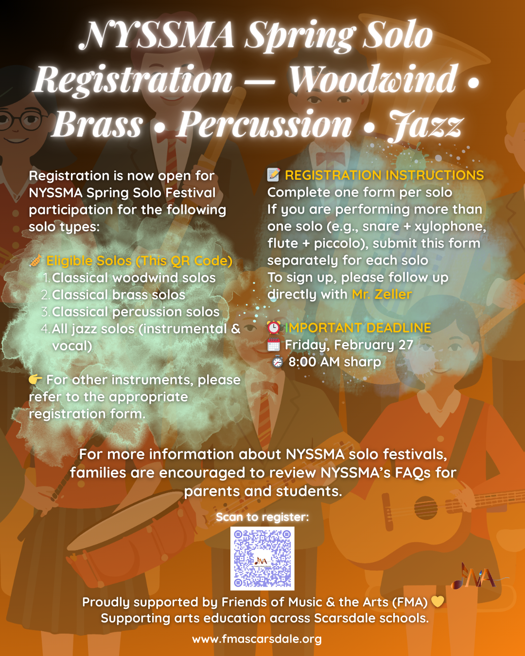 🥁 NYSSMA Spring Solo Registration — Winds, Brass &amp; Percussion 2026 🎷