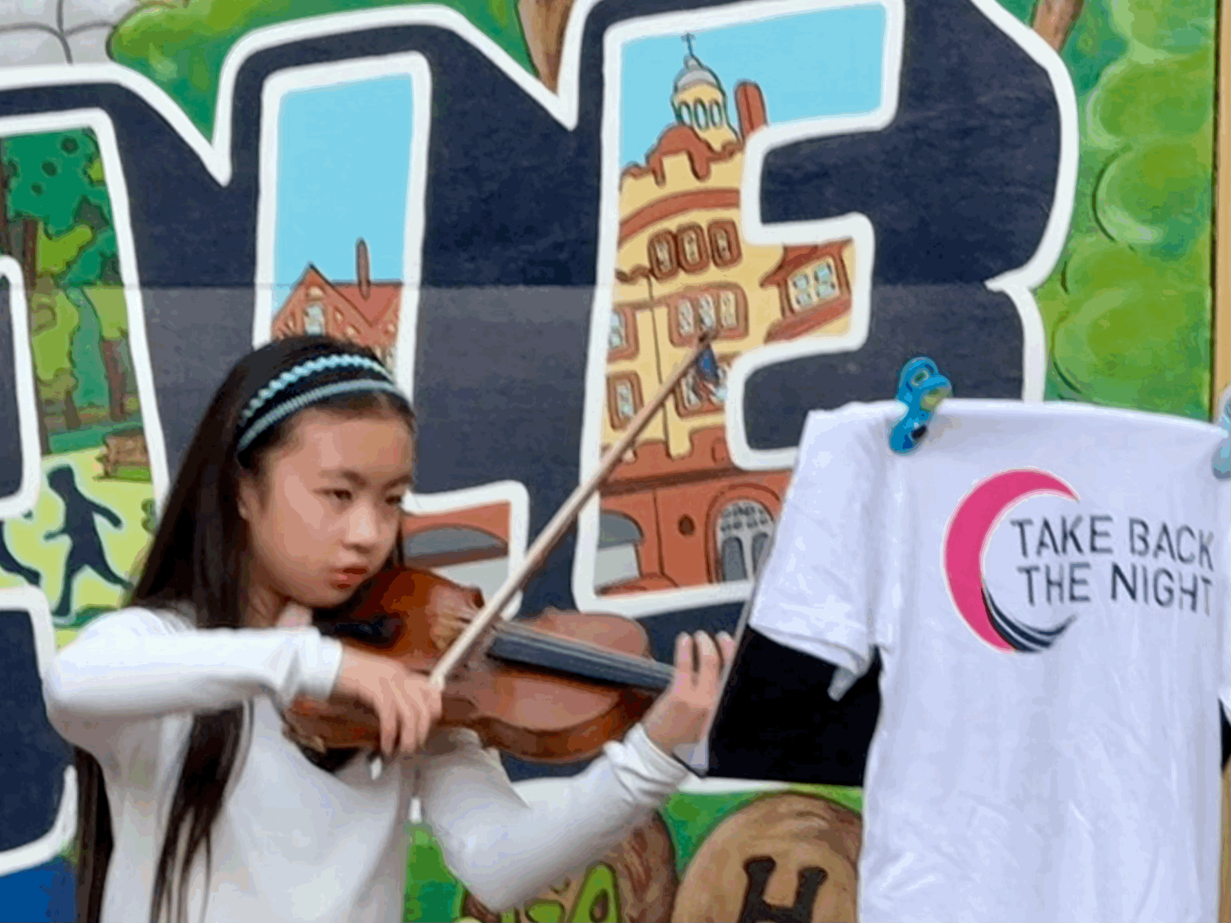 Inaugural Scarsdale Take Back the Night Rally | Hermione performs Bach Allemande 