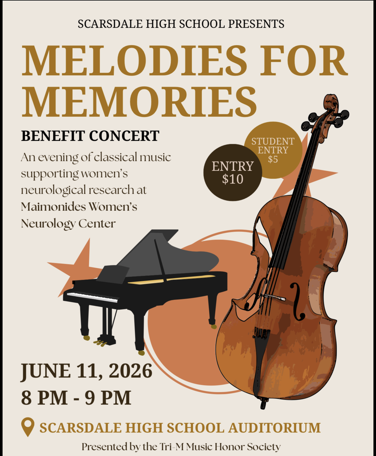 Melodies for Memories - student led concert by SHS Tri-M Honor Society 