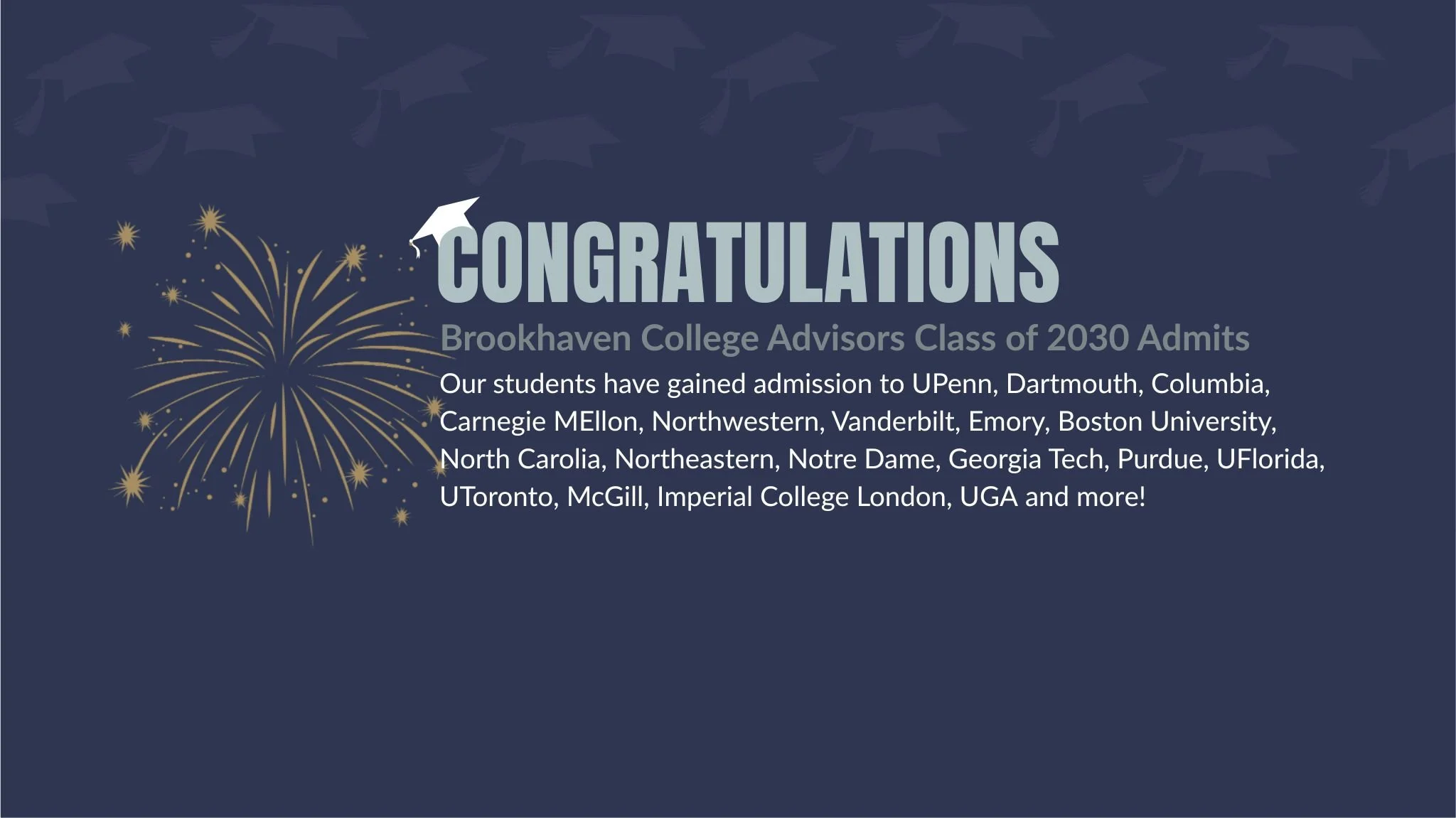 Congratulations to Class of 2029