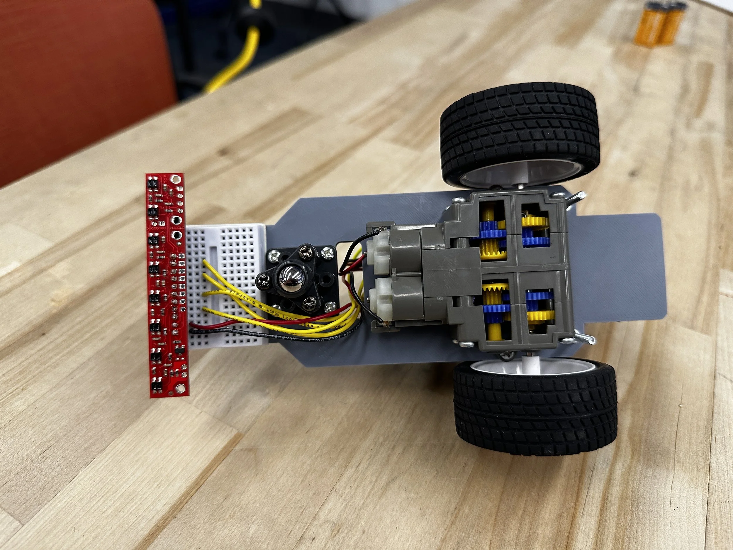 Underside of line follower