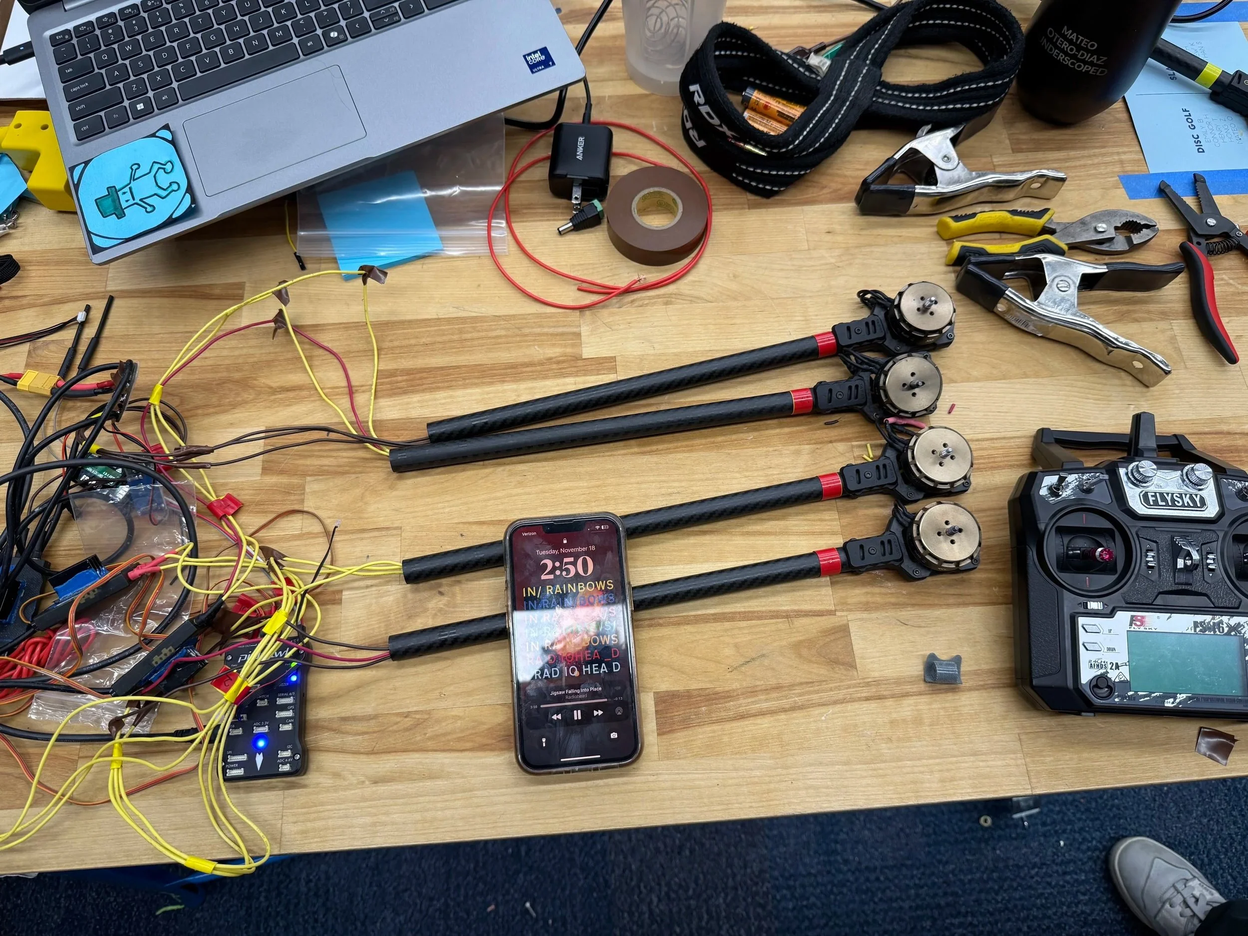  Initial testing of all motors and ESCs using Mission Planner 