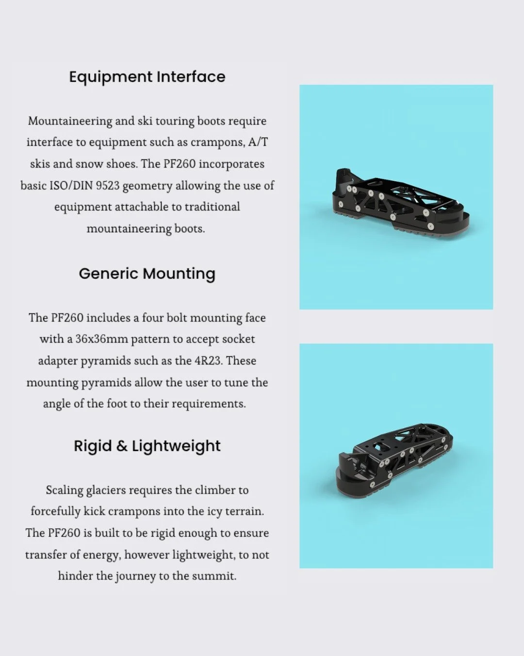 PF260 Mountaineering Attachment.