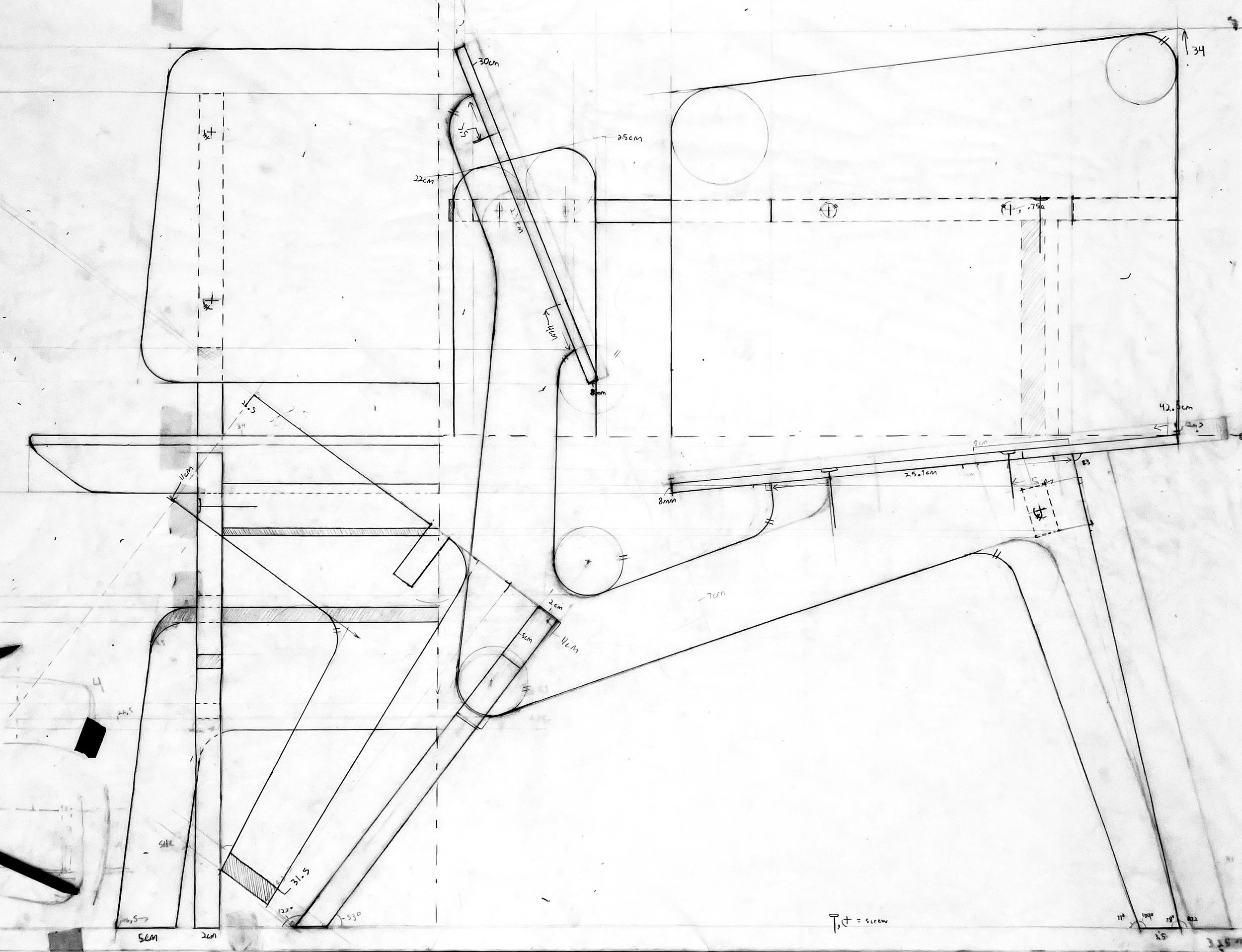 LCP (Lounge Chair Plywood) Drawing