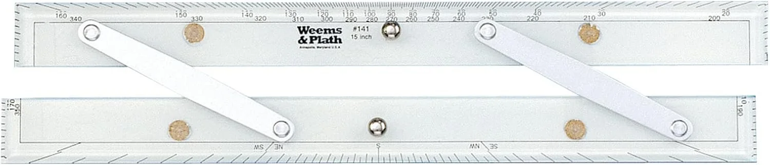Weems &amp; Plath Marine Navigation Parallel Ruler (Aluminum Arms, 15-Inch)
