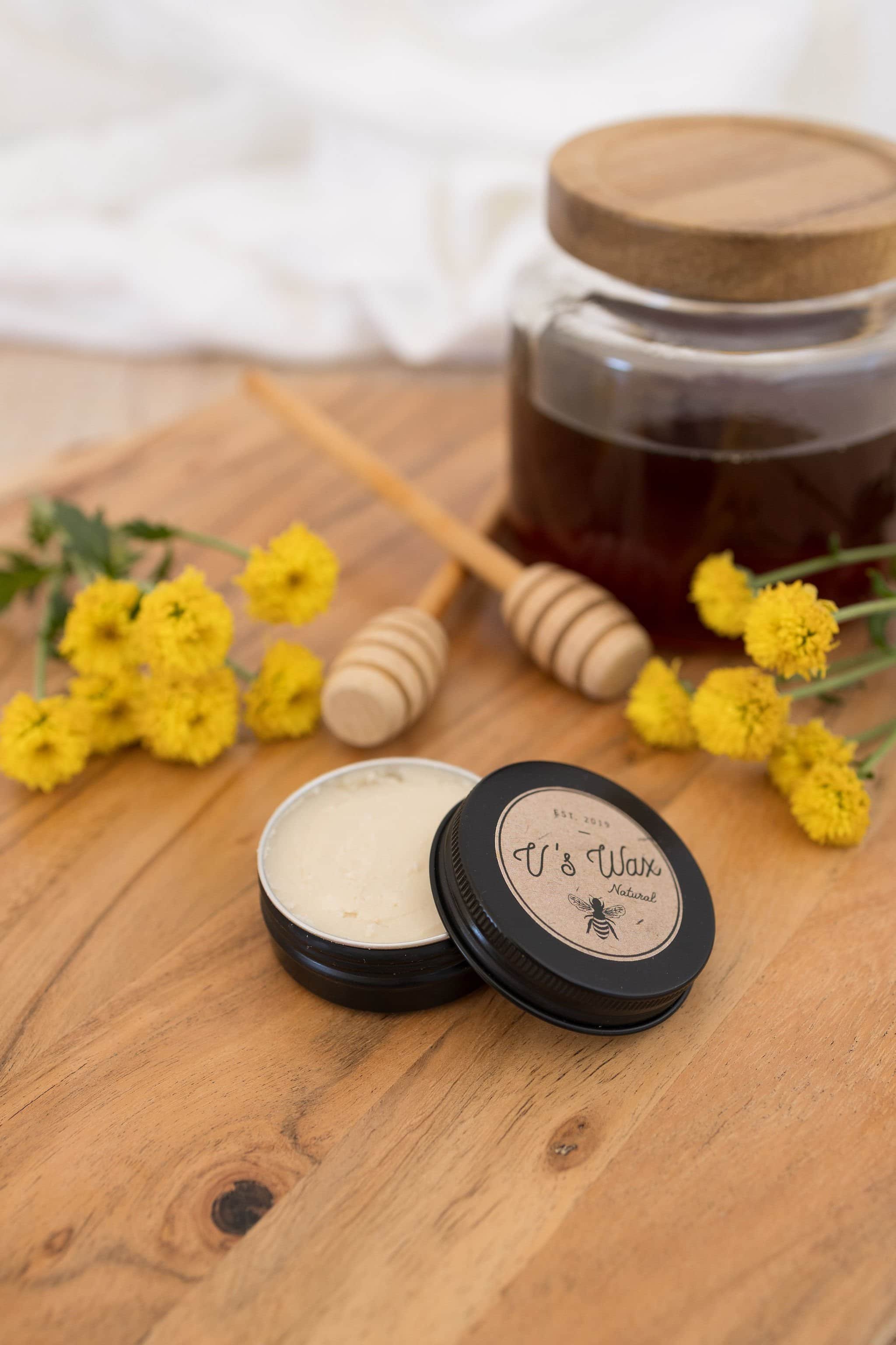 Natural Deodorant packaging displayed on a wooden surface