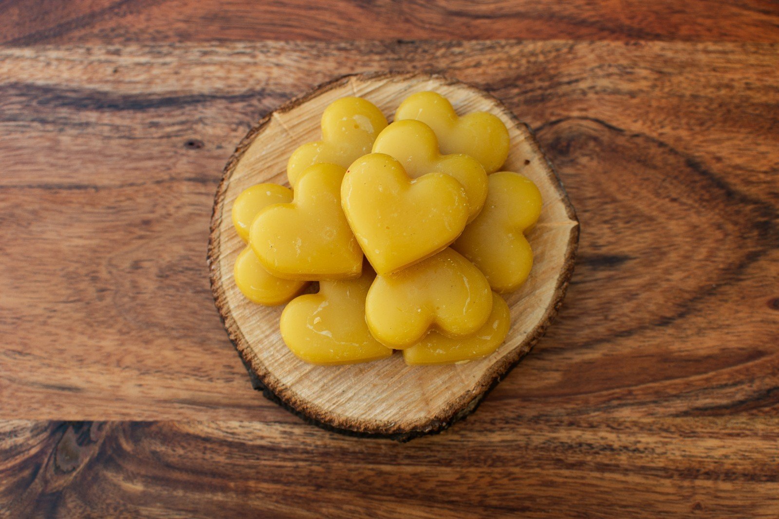 Beeswax melt in heart shape