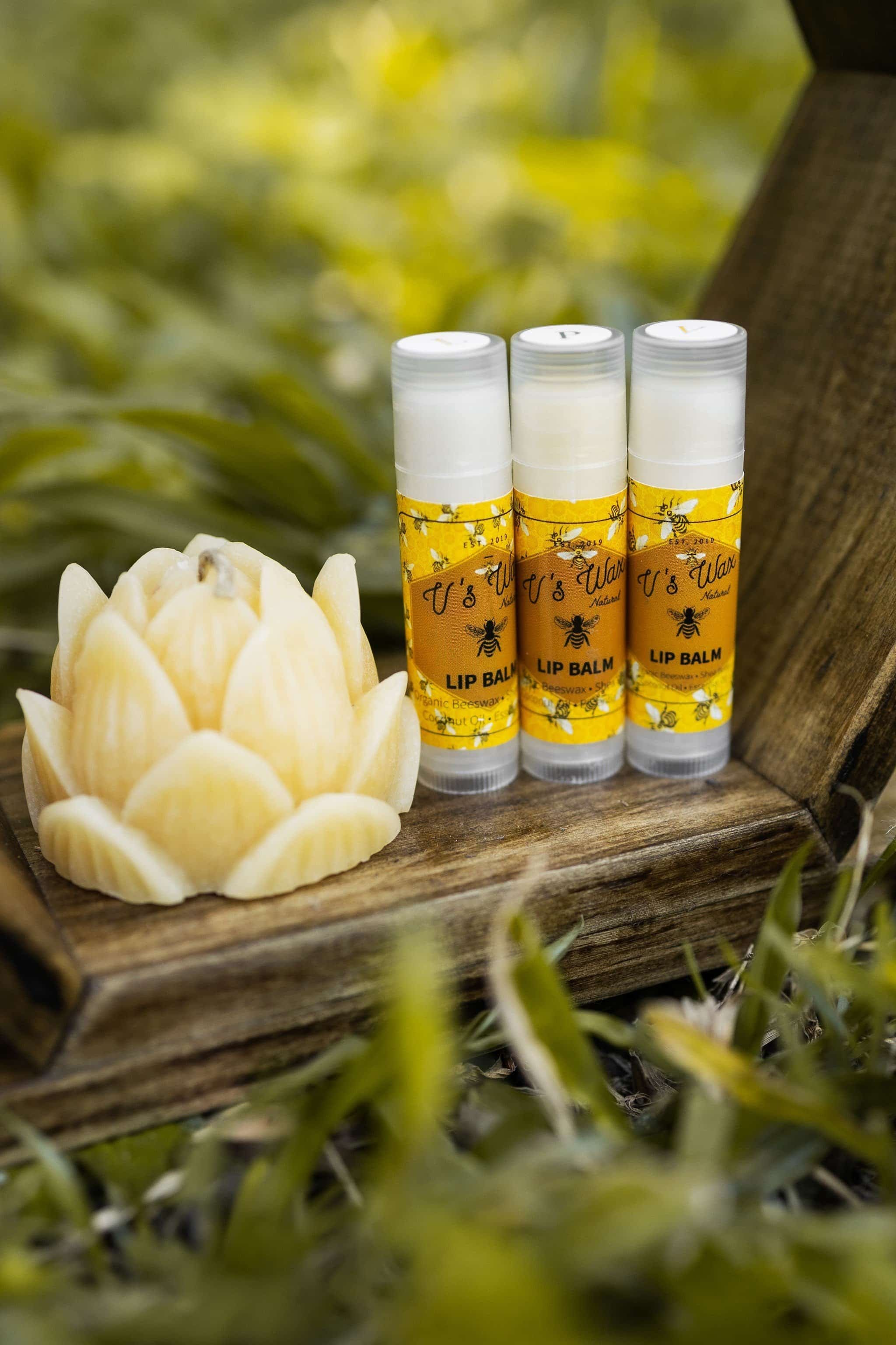 VsWax Natural Lip Balm in a tube with a twist applicator