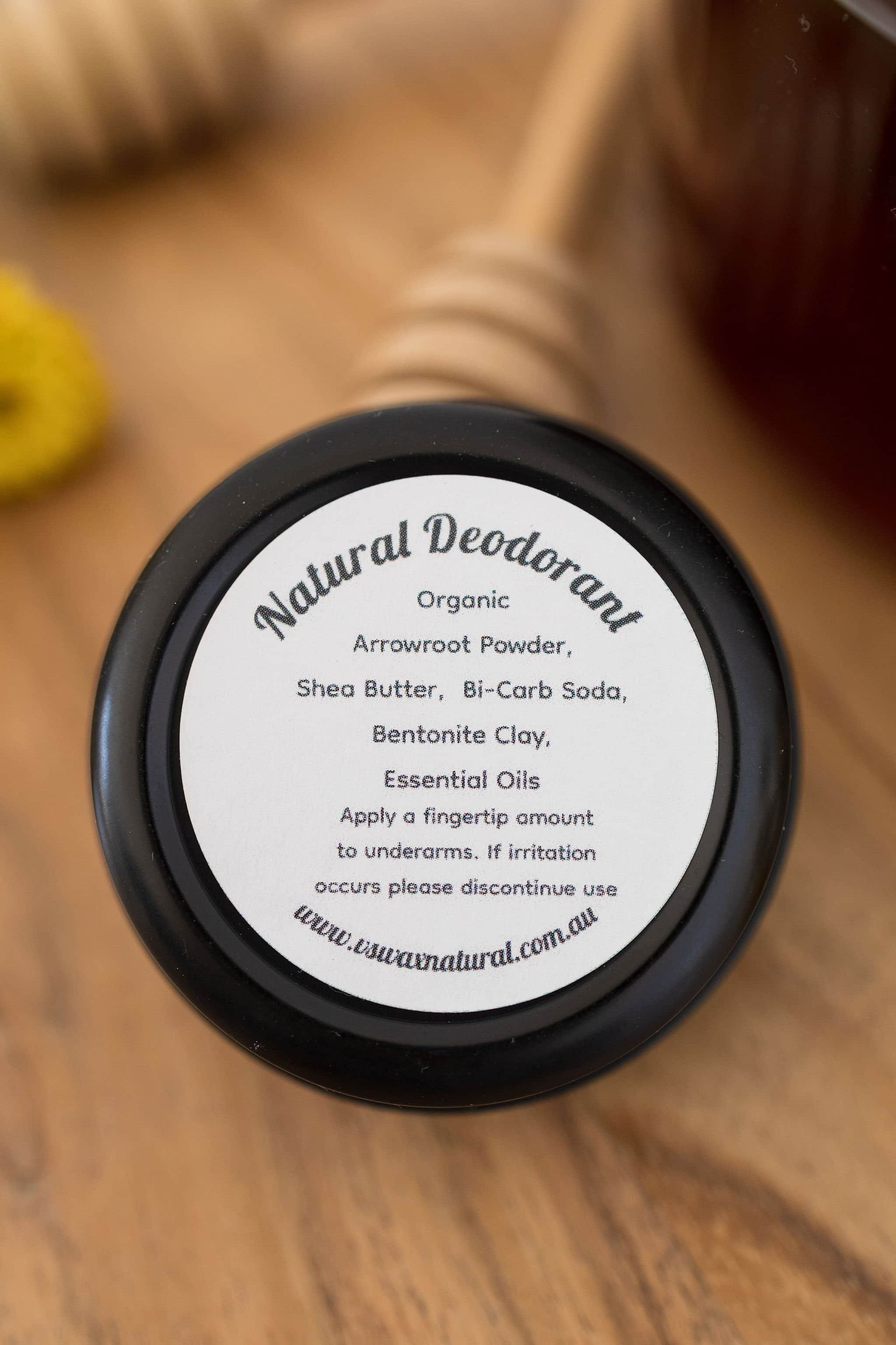 Organic ingredients for V’S Wax Natural Deodorant