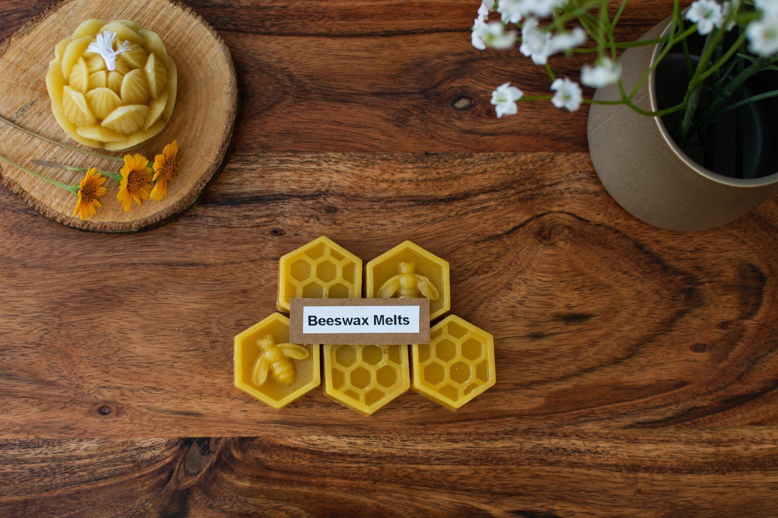 Beeswax melt in hexagon shape