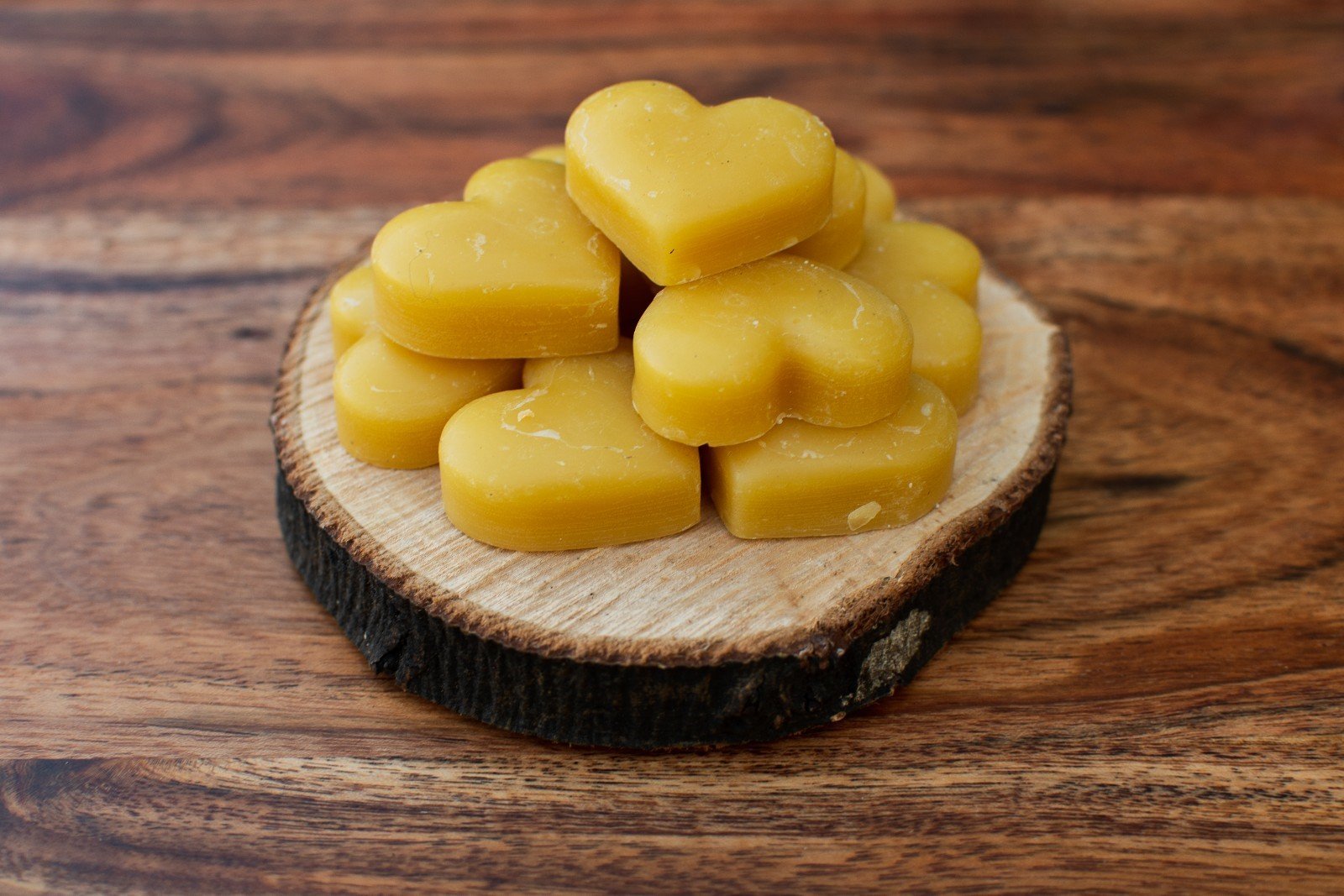 Beeswax melt in heart shape