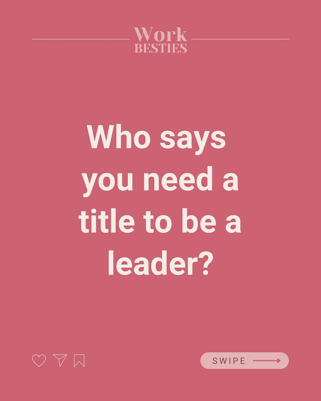 You don’t need a title to lead.
And you don’t have to wait for permission either.
Leadership is how you show up, especially in the moments no one else sees.
Swipe through for 5 ways to lead from wherever you are.
This is exactly what