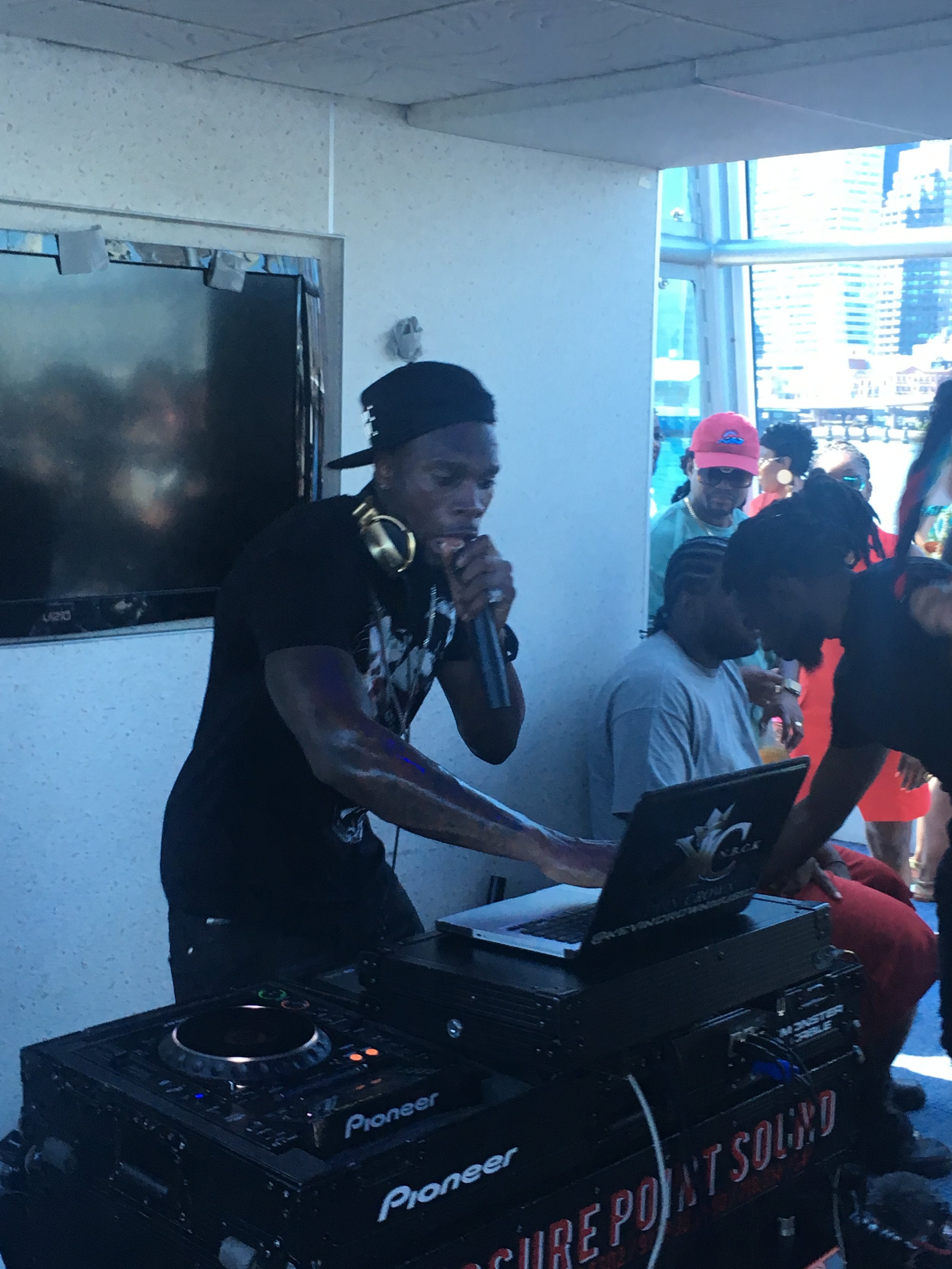 DJ Kevin Crown on the FLOAT boat ride