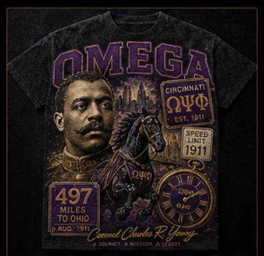 Coronel Charles R. Young Tee — Vintage Black