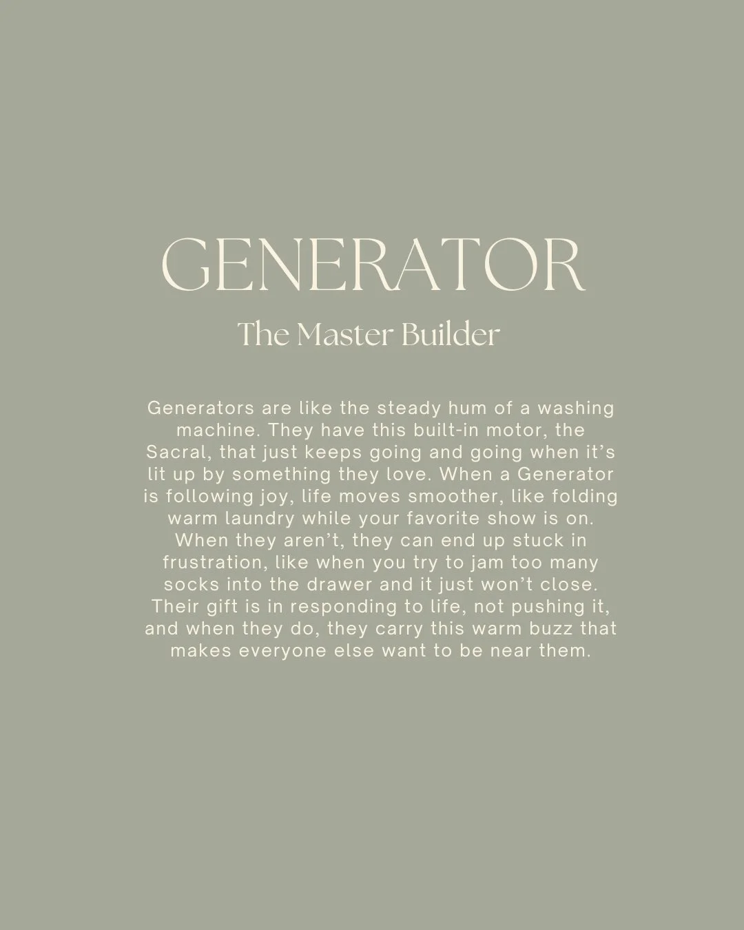 There are five energy types in Human Design, and once you see them you start spotting them everywhere. The Generator who hums with steady energy. The Manifestor who kicks things off. The Projector who sees the patterns. The MG who skips steps and sti