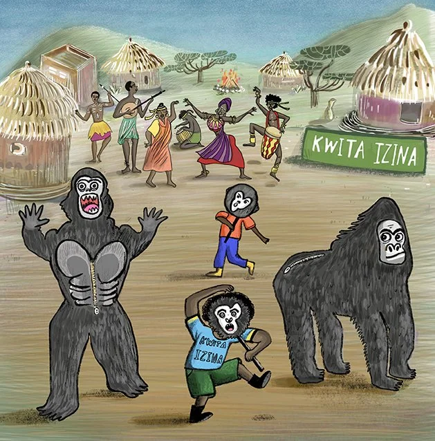 Chester Visits the Mountain Gorillas Paperback Large Print
by Leyland R Hazlewood (Author),
Ayrin Gharibpour (Illustrator)